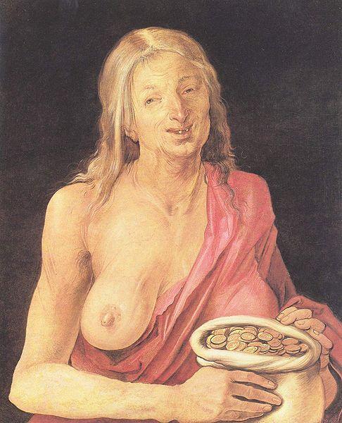 Albrecht Durer Alte mit Geldbeutel